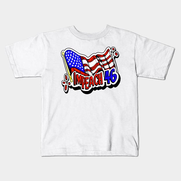 Impeach Biden Kids T-Shirt by Brand X Graffix